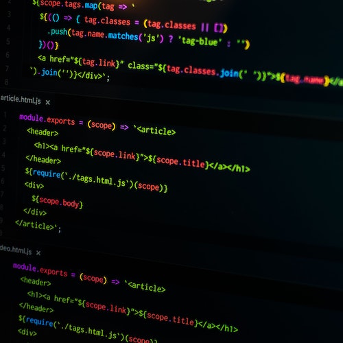 JavaScript code on the screen